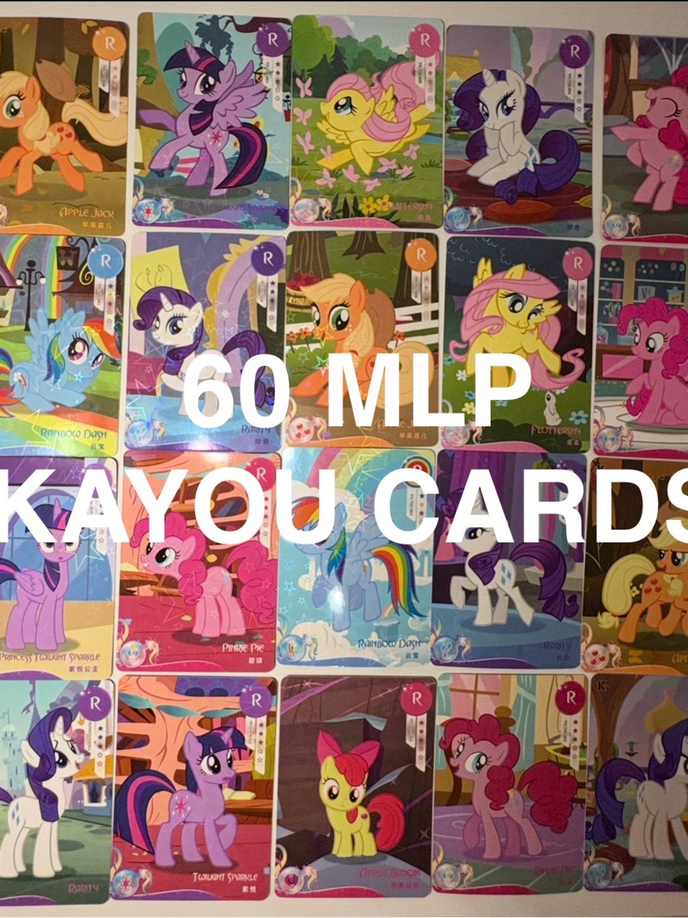Kayou My Little Pony Lot of 60 R Tier Trading Cards